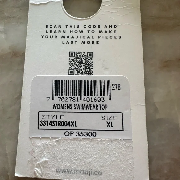 Maaji Pink Triangle Bikini Swimwear - Picture 4 of 5